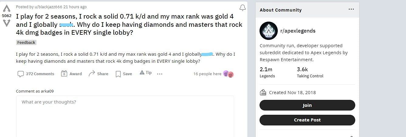 The original post (Image via u/blackjazz666, Reddit)